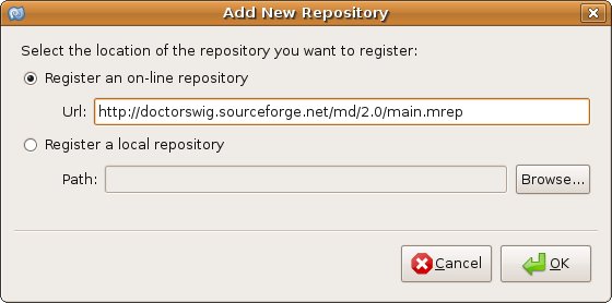 Add New Respository dialog of MonoDevelop